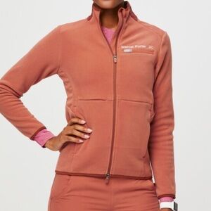 NEW with Tags FIGS On-Shift Fleece Jacket Terra Cotta XS
